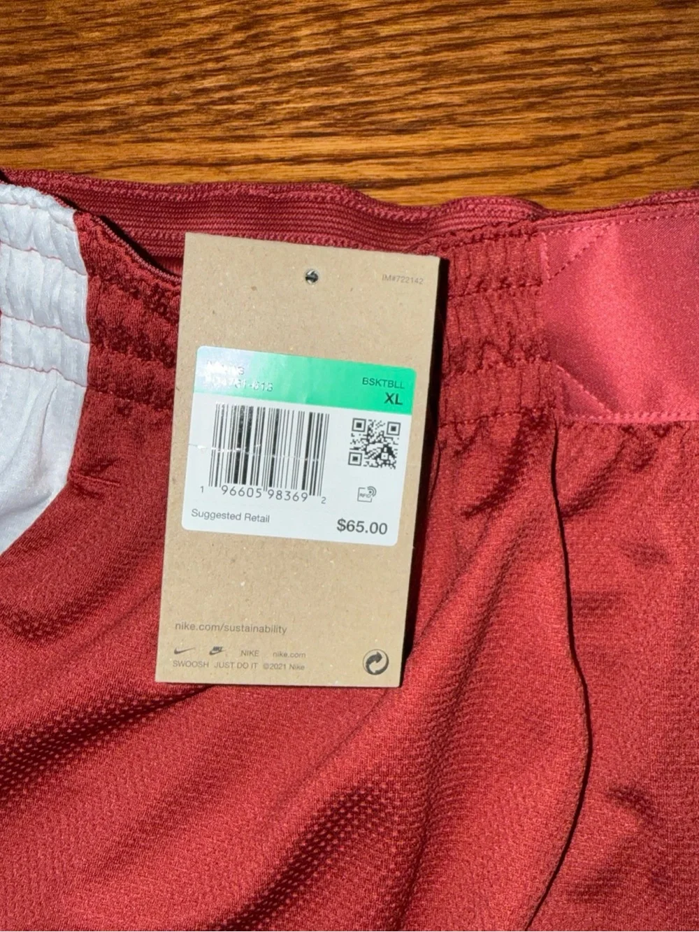 Nike Dri-Fit NCAA Alabama Crimson Tide Basketball Shorts Mens Sz XL